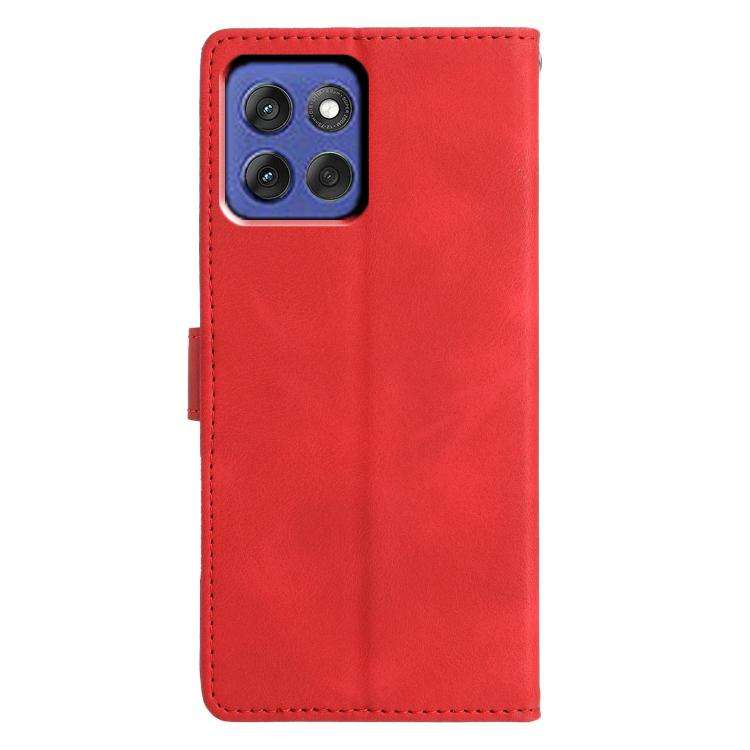 For Motorola Moto G Stylus 5G 2025 Triangles Embossed Leather Phone Case(Red)