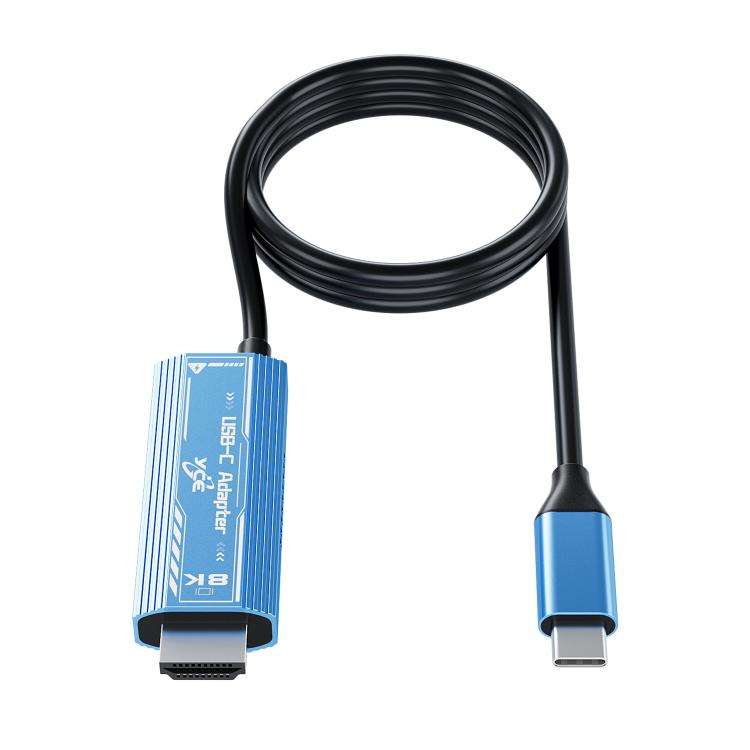 YCE-V286 Type-C to PD3.0 and HDMI 8K Adapter Cable(Blue)