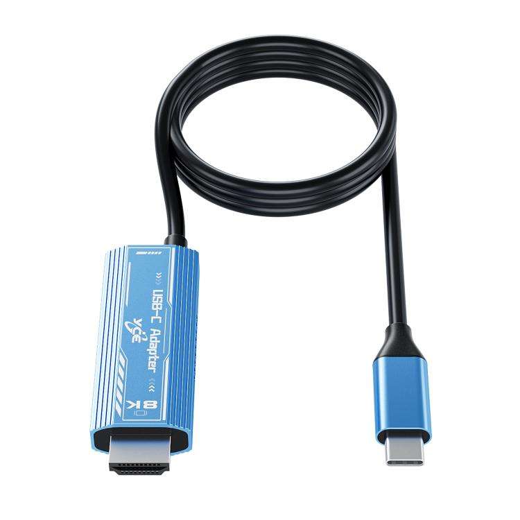 YCE-V286A Type-C to HDMI2.1 8K Adapter Cable(Blue)