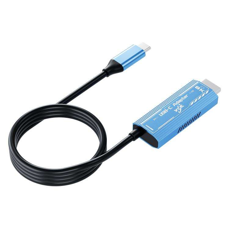 YCE-V286A Type-C to HDMI2.1 8K Adapter Cable(Blue)