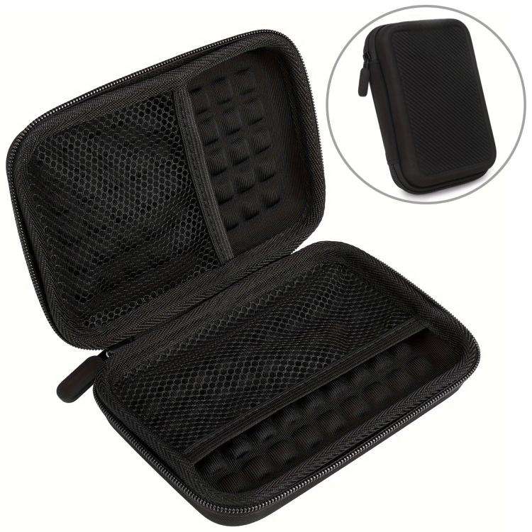 Mobile Hard Drive Data Cable Storage Bag Portable EVA Storage Box(Black)