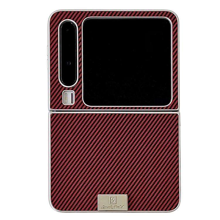 For Huawei Pura X Kevlar Carbon Fiber Ultra-thin Nameplate Shockproof Phone Case(Red)
