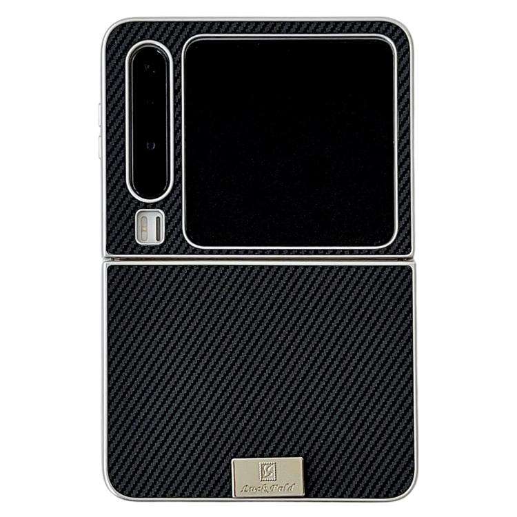 For Huawei Pura X Kevlar Carbon Fiber Ultra-thin Nameplate Shockproof Phone Case(Black)