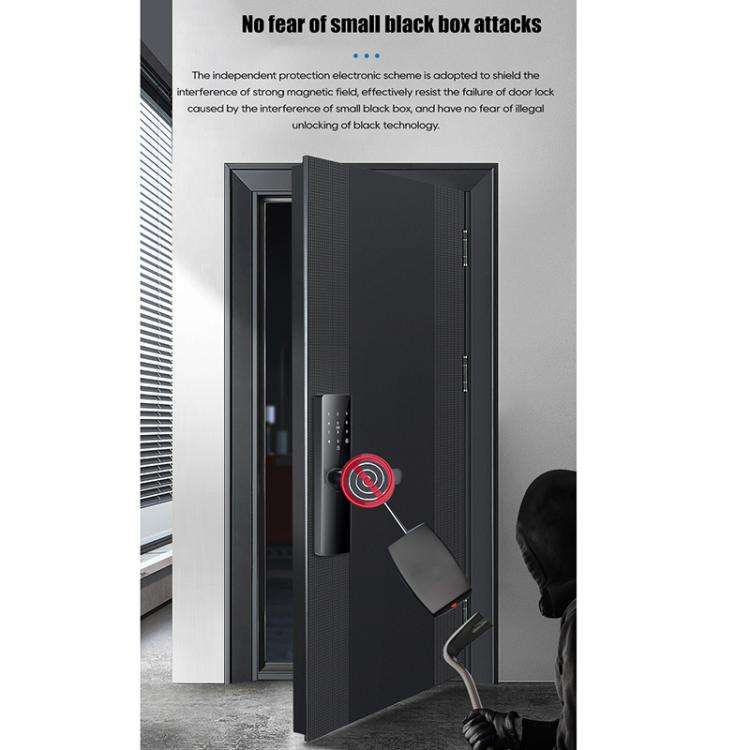 Z17 Tuya Smart WiFi Electronic Fingerprint Password Door Lock, Lock Body Size:17cm(Black)