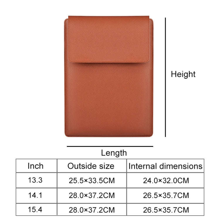 PU05 Sleeve Leather Case Carrying Bag for 15.4 inch Laptop(Green)