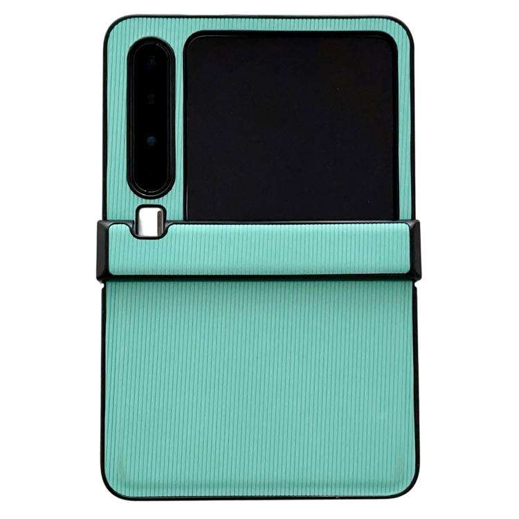 For Huawei Pura X Three-stage Vertical Pattern Solid Color Leather Phone Case(Lake Green)