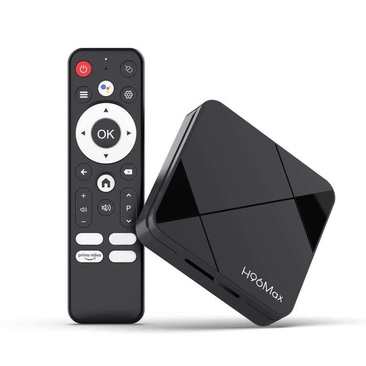 H96Max 4K UHD Android 14 Smart TV Box with Remote Control, RK3518 Quad-Core 2GB+16GB(UK Plug)