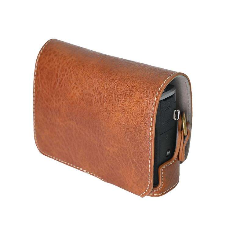 For Canon G7 X Mark III / G7X3 Retro Litchi Texture Leather Full Body Camera Case Bag with Strap(...