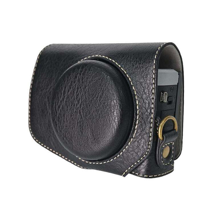 For Canon G7 X Mark III / G7X3 Retro Litchi Texture Leather Full Body Camera Case Bag with Strap(...