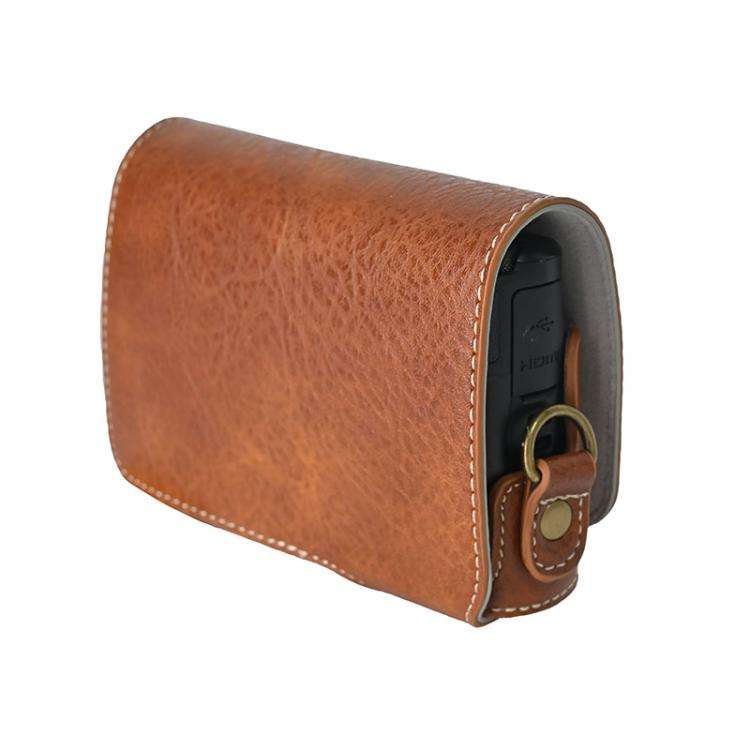 For Canon PowerShot SX740 HS Retro Litchi Texture Leather Full Body Camera Case Bag with Strap(Co...