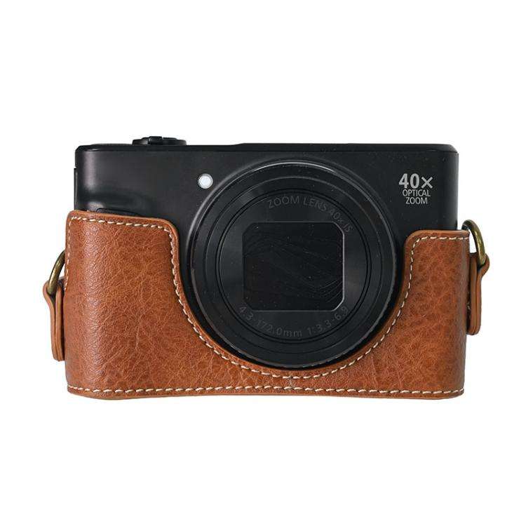 For Canon PowerShot SX740 HS Retro Litchi Texture Leather Full Body Camera Case Bag with Strap(Co...