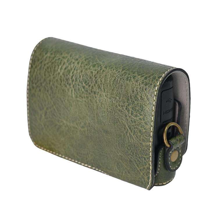 For Canon PowerShot SX740 HS Retro Litchi Texture Leather Full Body Camera Case Bag with Strap(Gr...