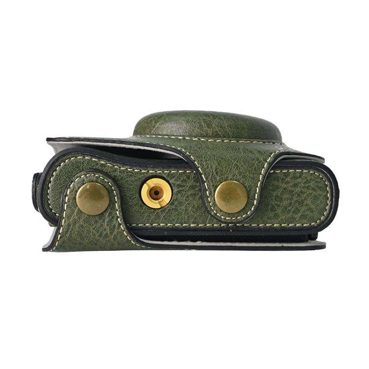 For Canon PowerShot SX740 HS Retro Litchi Texture Leather Full Body Camera Case Bag with Strap(Gr...