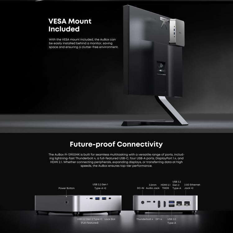 CHUWI AUBox i9-13900HK Windows 11 Mini PC, 16GB+512GB, Intel Core i9-13900HK Processor(EU Plug)