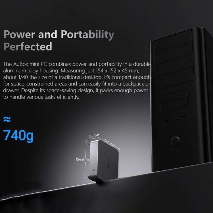 CHUWI AUBox R7-8745 Windows 11 Mini PC, 16GB+512GB, AMD Ryzen 7 8745HS Processor(AU Plug)