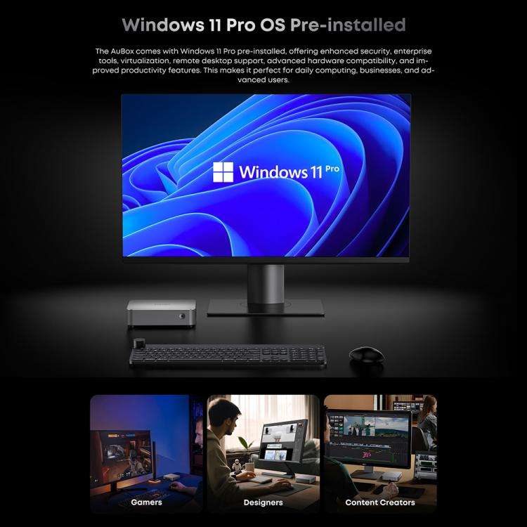 CHUWI AUBox R9-6900HX Windows 11 Mini PC, 16GB+512GB, AMD Ryzen 9 6900HX Processor(UK Plug)