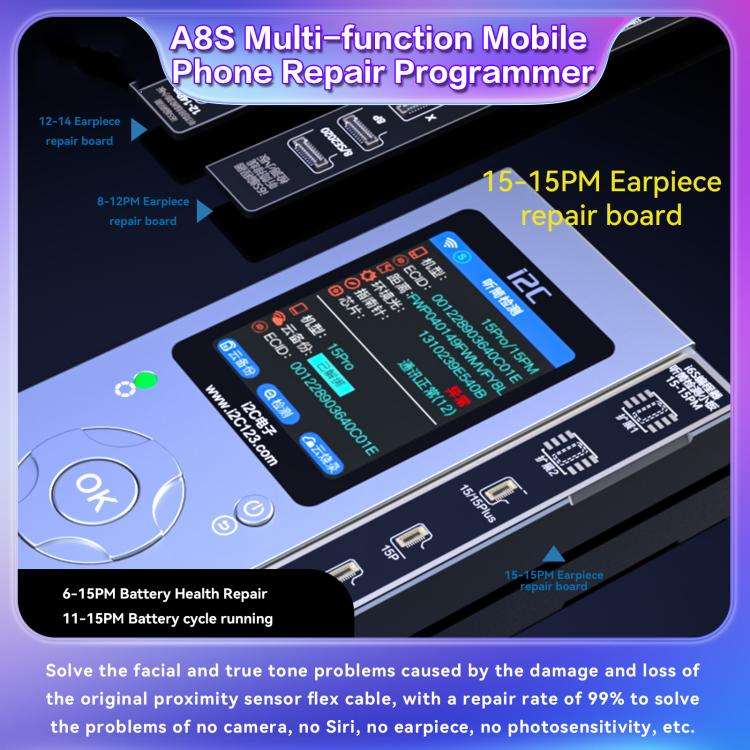i2C A8S Multi-function Phone Repair Programmer, Model:Host+12-15 Plus True Tone Board