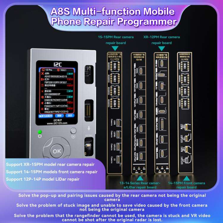 i2C A8S Multi-function Phone Repair Programmer, Model:Host+12-15 Plus True Tone Board