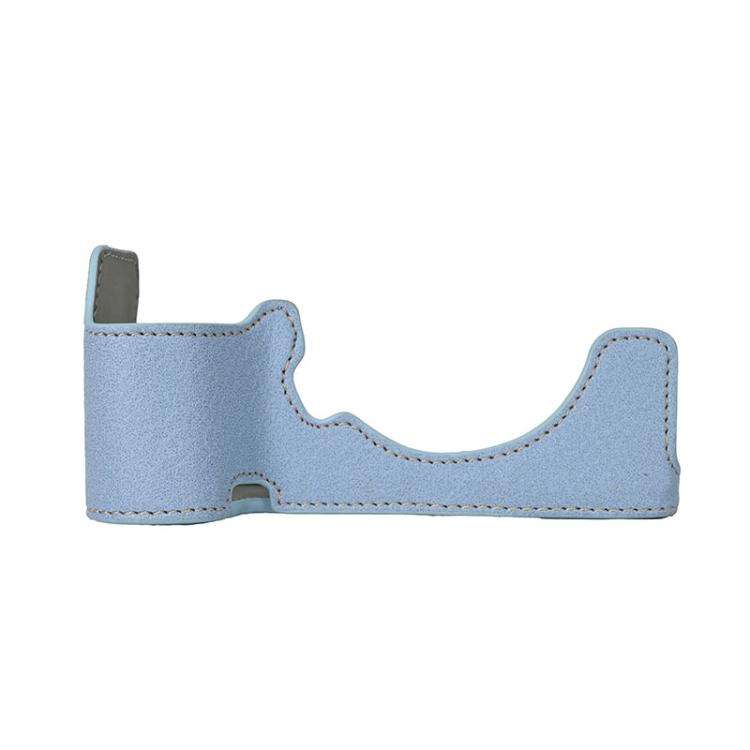 For Sony ILCE-7CM2 / Alpha 7C II Litchi Texture PU Leather Camera Half Case Base(Blue)