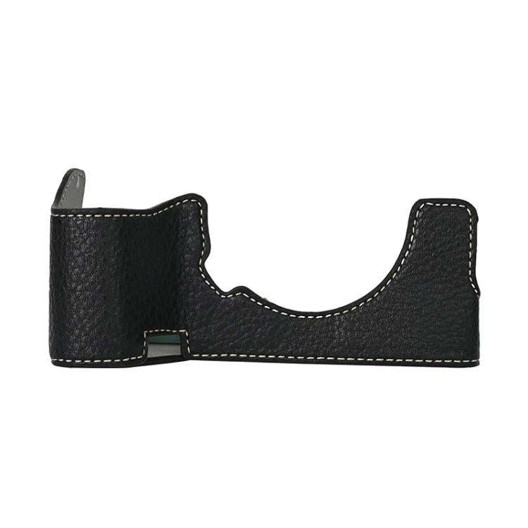 For Sony ILCE7RM5 / A7R5 Litchi Texture PU Leather Camera Half Case Base(Black)