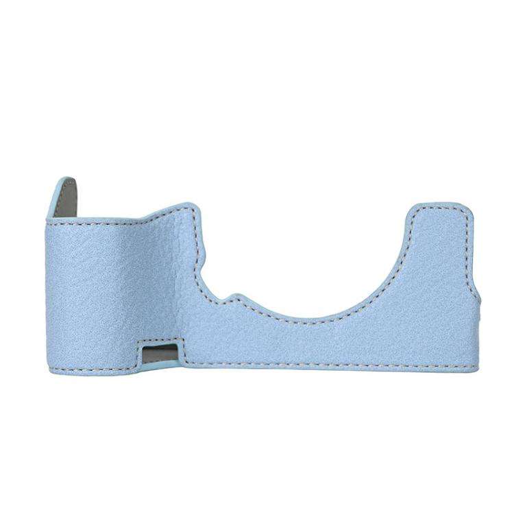 For Sony ILCE7RM5 / A7R5 Litchi Texture PU Leather Camera Half Case Base(Blue)