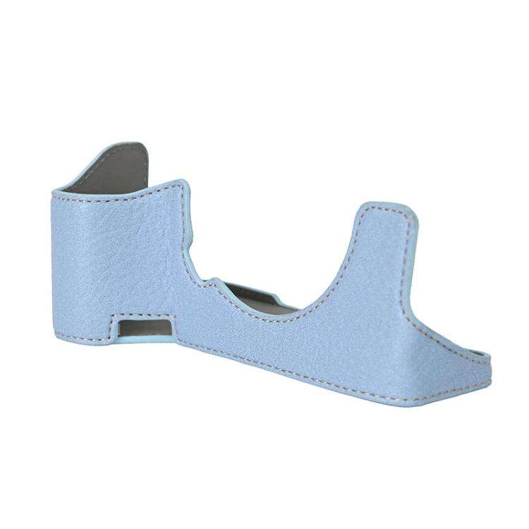 For Sony ILCE7RM5 / A7R5 Litchi Texture PU Leather Camera Half Case Base(Blue)