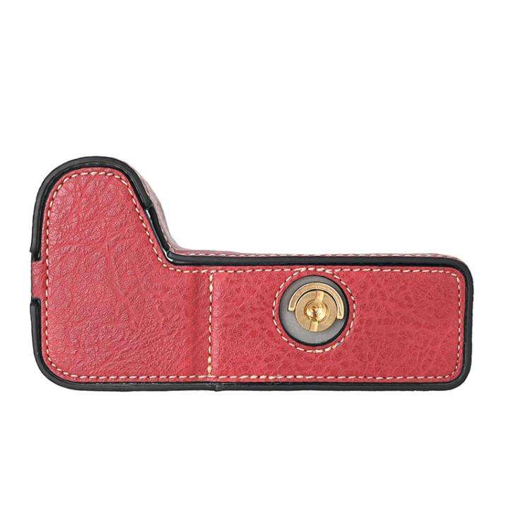For Sony ILCE-6700 / A6700 Litchi Texture PU Leather Camera Half Case Base(Wine Red)