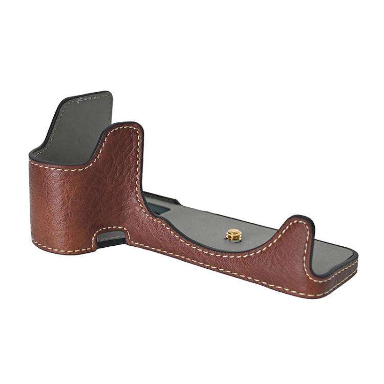 For Sony ILCE-6700 / A6700 Litchi Texture PU Leather Camera Half Case Base(Coffee)