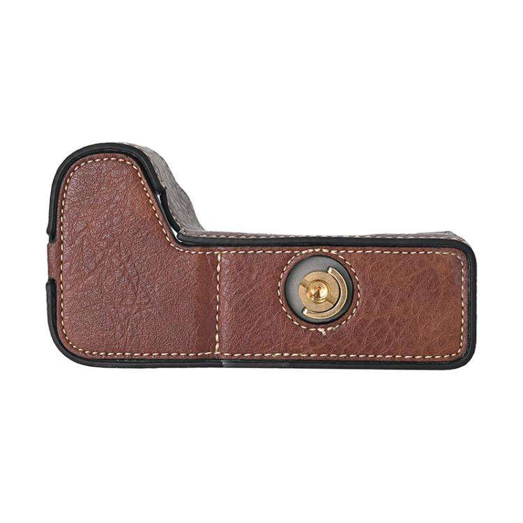 For Sony ILCE-6700 / A6700 Litchi Texture PU Leather Camera Half Case Base(Coffee)