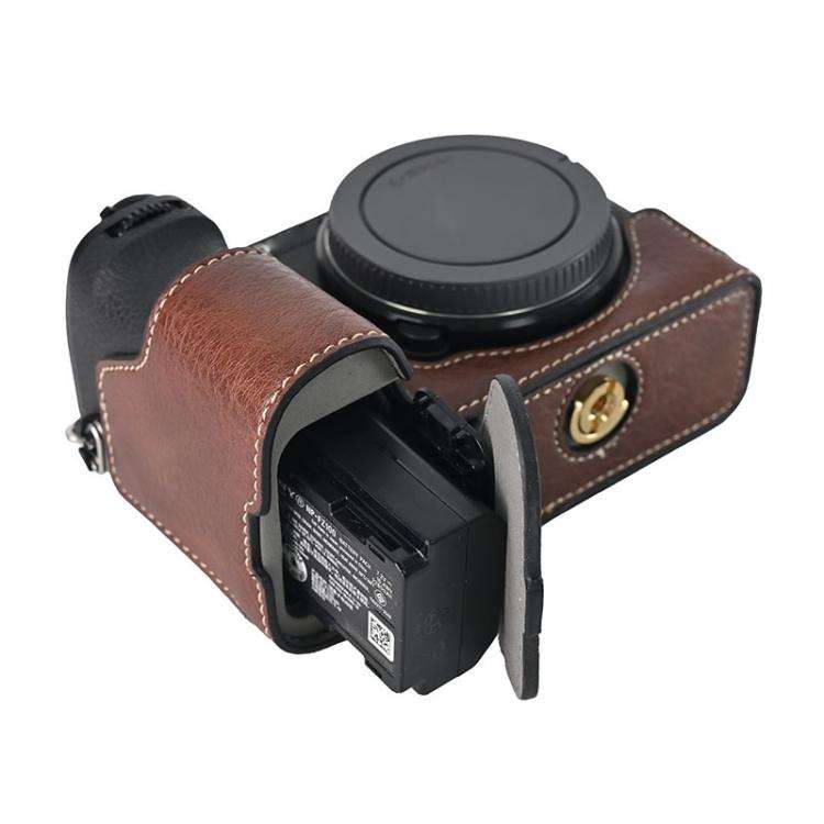 For Sony ILCE-6700 / A6700 Litchi Texture PU Leather Camera Half Case Base(Coffee)