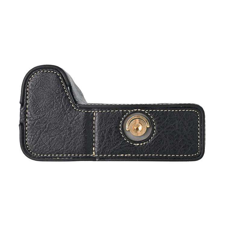 For Sony ILCE-6700 / A6700 Litchi Texture PU Leather Camera Half Case Base(Black)