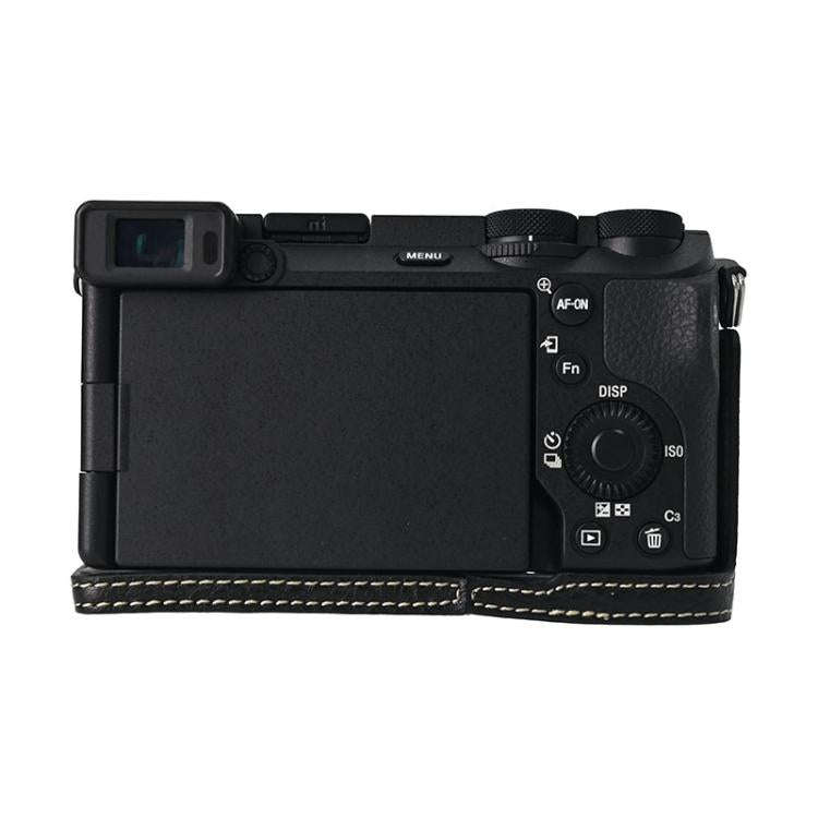 For Sony ILCE-6700 / A6700 Litchi Texture PU Leather Camera Half Case Base(Black)