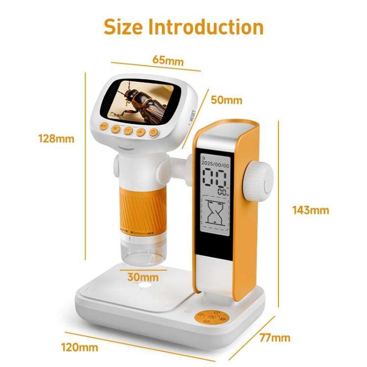 CM5 2.0 inch Screen HD Digital Electron Microscope(Orange)