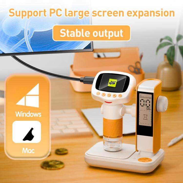 CM5 2.0 inch Screen HD Digital Electron Microscope(Orange)