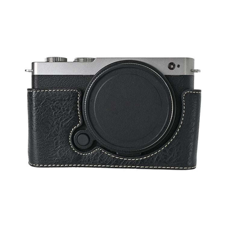 For Panasonic LUMIX S9 Litchi Texture PU Leather Camera Half Case Base(Black)