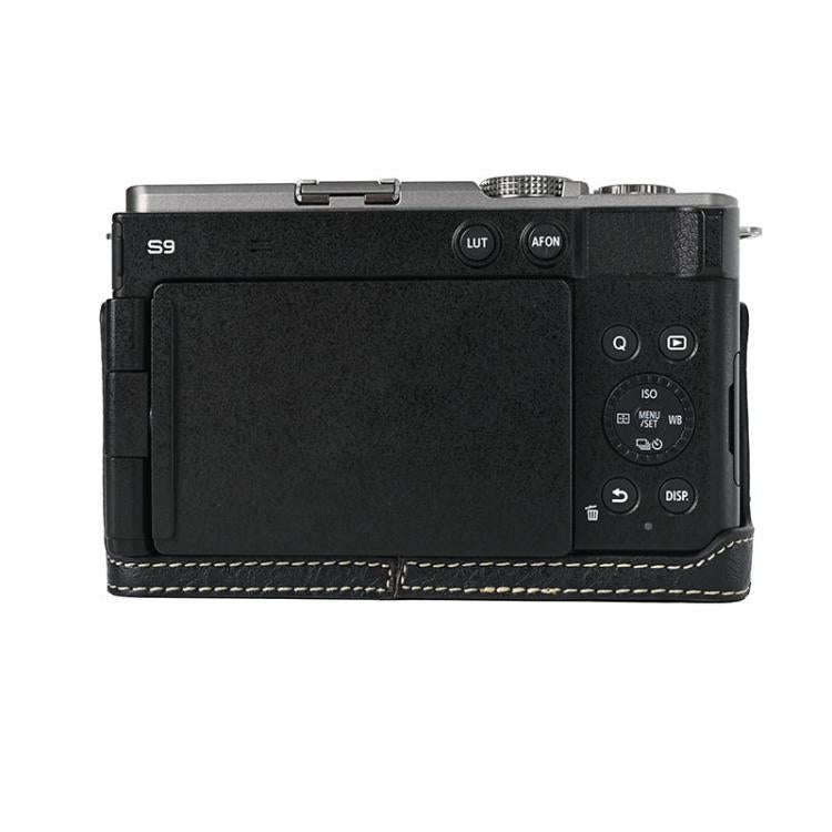For Panasonic LUMIX S9 Litchi Texture PU Leather Camera Half Case Base(Black)