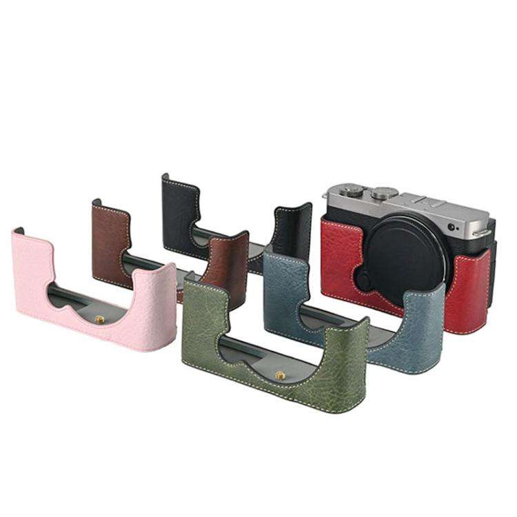 For Panasonic LUMIX S9 Litchi Texture PU Leather Camera Half Case Base(Wine Red)