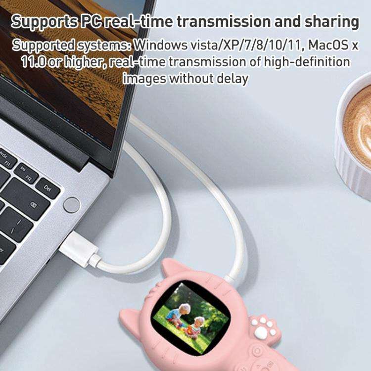 Z800 500X 2.0 inch IPS Screen Portable Handheld Dual Lens Electron Microscope(Pink)