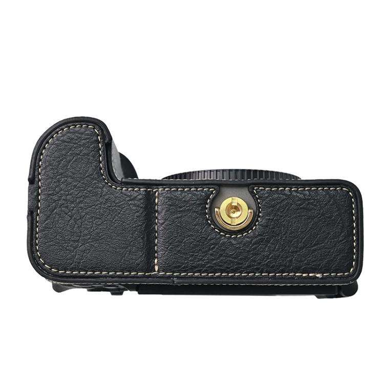 For Nikon Z6III Litchi Texture PU Leather Camera Half Case Base(Black)