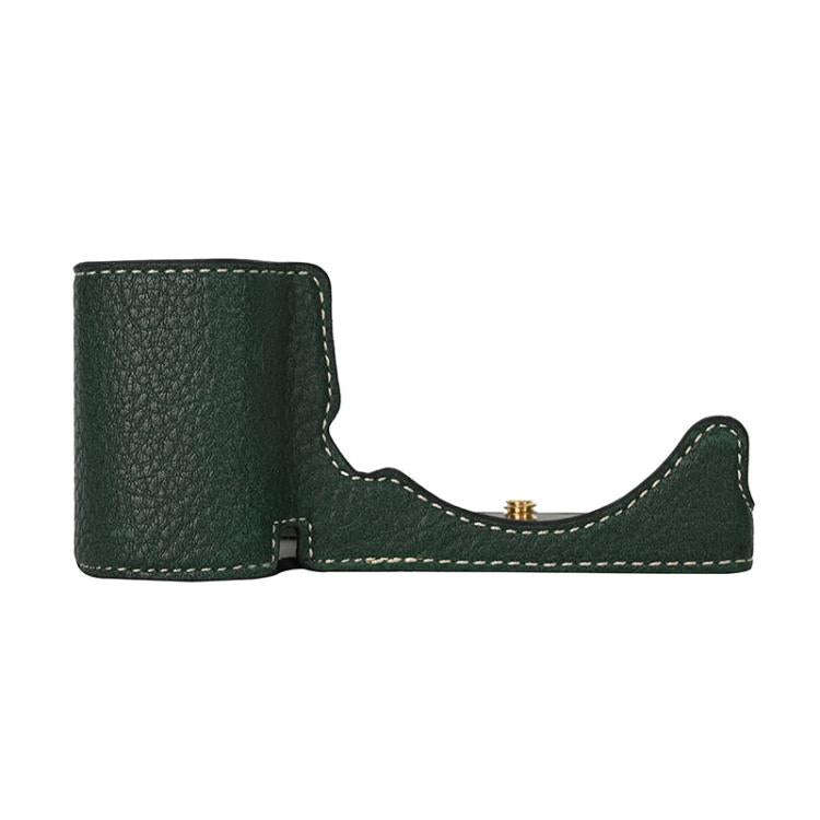For Sony ZV-E10 Litchi Texture PU Leather Camera Half Case Base(Green)