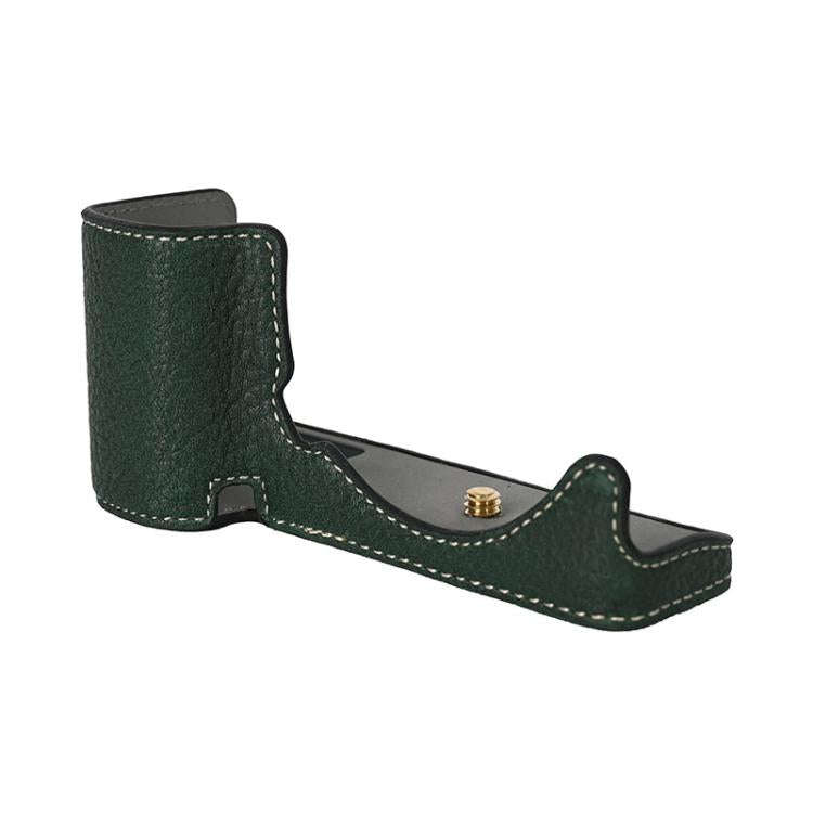 For Sony ZV-E10 Litchi Texture PU Leather Camera Half Case Base(Green)