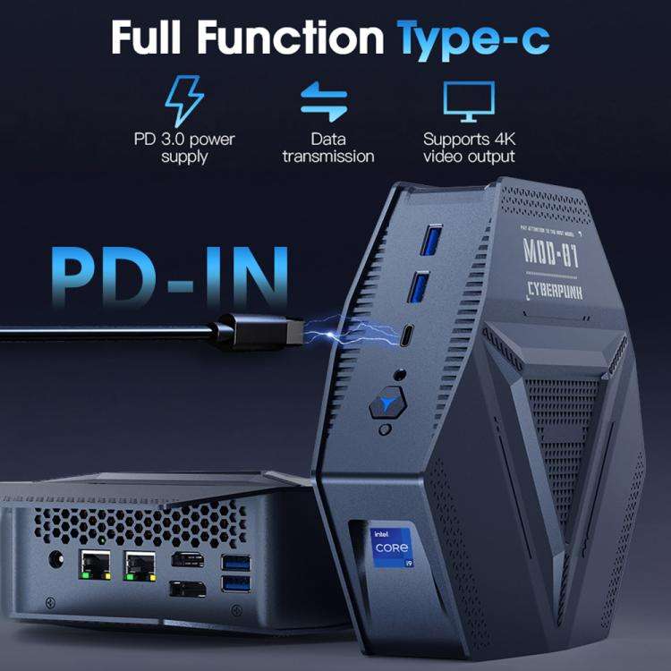 GXMO GH9 Windows 11 Mini PC, Intel Core i9 12900H Processor, Specification:32GB+1TB(AU Plug)