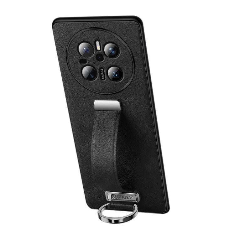 For Huawei Mate 70 SULADA PC Hybrid Leather Texture Skin Feel Precise Hole Phone Case(Black)