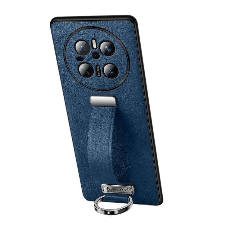 For Huawei Mate 70 SULADA PC Hybrid Leather Texture Skin Feel Precise Hole Phone Case(Blue)