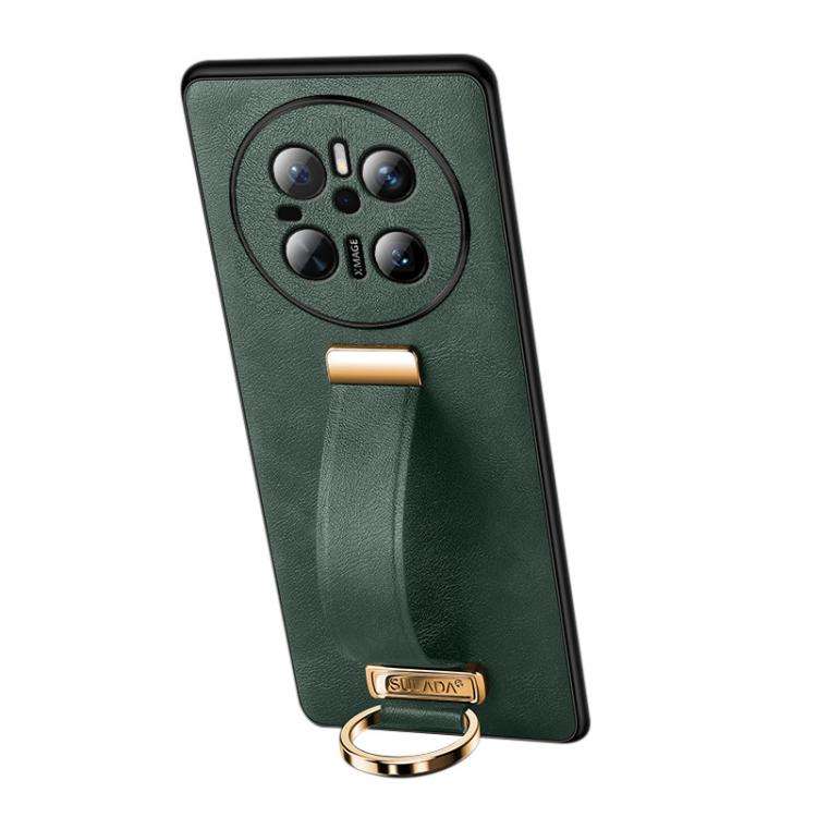 For Huawei Mate 70 SULADA PC Hybrid Leather Texture Skin Feel Precise Hole Phone Case(Green)