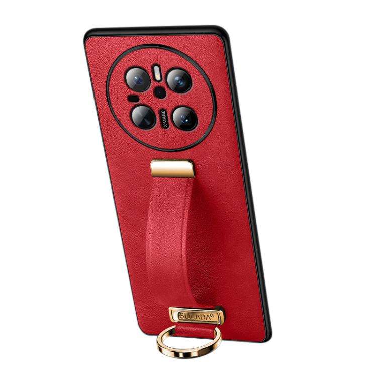 For Huawei Mate 70 SULADA PC Hybrid Leather Texture Skin Feel Precise Hole Phone Case(Red)