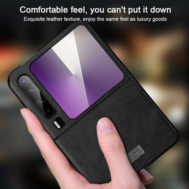 For Huawei Pura X SULADA Shockproof TPU Hybrid Handmade Leather Phone Case(Orange)