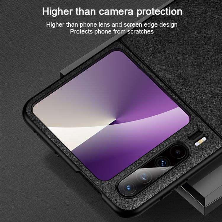 For Huawei Pura X SULADA Shockproof TPU Hybrid Handmade Leather Phone Case(Orange)