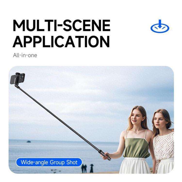 TT01 1.77m All-in-one Auto Pop Open Tripod Magnetic Remote Selfie Stick(Black)