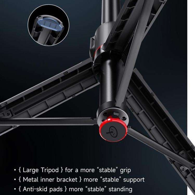 TT01 1.77m All-in-one Auto Pop Open Tripod Magnetic Remote Selfie Stick(Black)